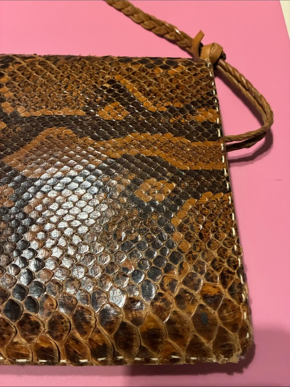 Vintage Sengalese 70’s Snakeskin Clutch